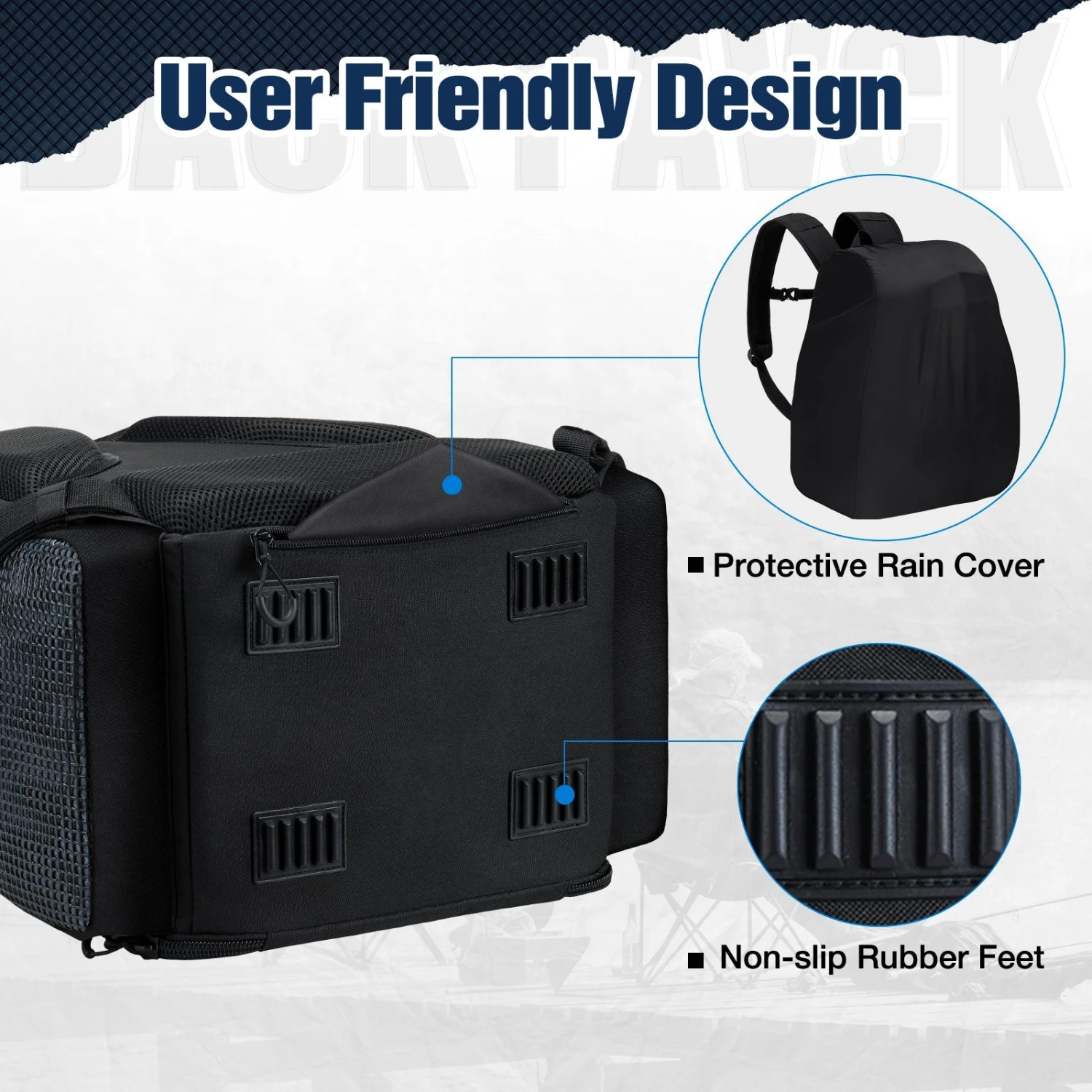 Piscifun Fishing Tackle Backpack Large Fishing Storage Bag With 4 Boxes Sale 9 Piscifun Fishing Tackle Backpack Large Fishing Storage Bag With 4 Boxes Sale - Image 7