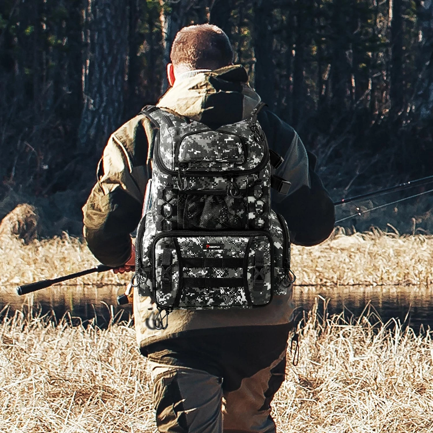 Piscifun Fishing Tackle Backpack Large Fishing Storage Bag With 4 Boxes Sale 12 Piscifun Fishing Tackle Backpack Large Fishing Storage Bag With 4 Boxes Sale - Image 10