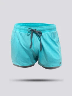 Body Force 2-in-1 Gym Shorts -Bodyaware Shop 1 N106 still turquoise