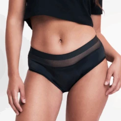 Period Panty - MEJA Highwaist - Schwarz -Bodyaware Shop 240816 MEJA front
