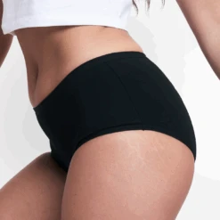 Period Panty - RUNA Highwaist - Schwarz -Bodyaware Shop 240819 RUNA black side
