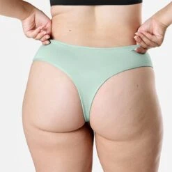 Perioden Tanga - SINA Highwaist - Salbei -Bodyaware Shop 240819 SINA sage back