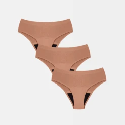 Period Panty Set: 3x NOLA Seamless - Braun