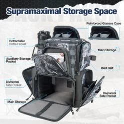 Piscifun® Fishing Tackle Backpack With 4 Trays Large Fishing Gear Bag -Bodyaware Shop 2 fb49e128 bfc1 442f b32c 363e8f00e769