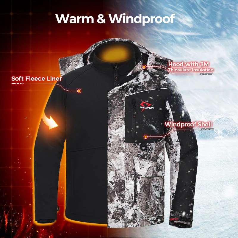 Piscifun Ice Fishing 3-in-1 Jacket Waterproof Fishing Jackets 4 Piscifun Ice Fishing 3-in-1 Jacket Waterproof Fishing Jackets - Image 2