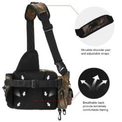 Piscifun® Sling Fishing Tackle Bag Outdoor Fishing Storage Pack -Bodyaware Shop BG012 4 1