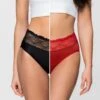 Ausfluss Slip Set: 2x CLEO (1x Schwarz + 1x Rot) -Bodyaware Shop CLEO mix black red front
