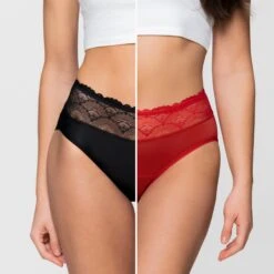 Ausfluss Slip Set: 2x CLEO (1x Schwarz + 1x Rot)