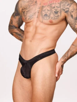 Sweet Thrust Thong -Bodyaware Shop J102 black side