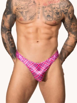 Greek God Thong 11 Greek God Thong -Bodyaware Shop K205 plaid front
