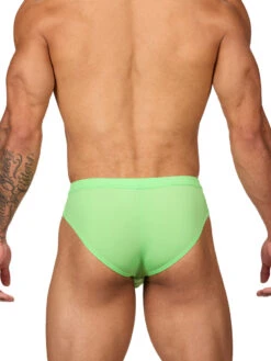 Glow Thrust Brief -Bodyaware Shop M604 lime back