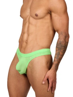 Glow Thrust Thong -Bodyaware Shop M605 lime side