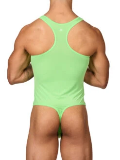 Glow Thong Bodysuit 15 Glow Thong Bodysuit -Bodyaware Shop M609 lime back