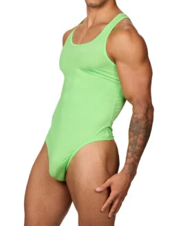 Glow Thong Bodysuit 12 Glow Thong Bodysuit -Bodyaware Shop M609 lime side