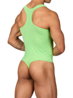 Glow Thong Bodysuit 13 Glow Thong Bodysuit -Bodyaware Shop M609 lime side2