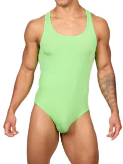 Glow Bodysuit -Bodyaware Shop M610 lime front