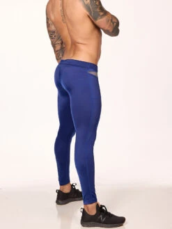 Body Force Sport Leggings -Bodyaware Shop N100 blue side back low