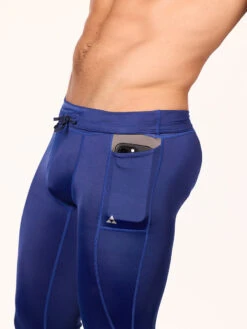 Body Force Sport Leggings -Bodyaware Shop N100 side blue detail