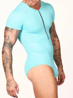 Body Force T-Shirt Zip Bodysuit -Bodyaware Shop N104 tq side