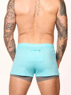 Body Force 2-in-1 Gym Shorts -Bodyaware Shop N106 tq backdetail