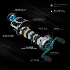 Piscifun® Alloy M Baitcasting Reel, Low Profile Saltwater Casting Fishing Reel Baitcaster 21 Piscifun® Alloy M Baitcasting Reel, Low Profile Saltwater Casting Fishing Reel Baitcaster -Bodyaware Shop Piscifun Alloy M Baitcasting Reel 6