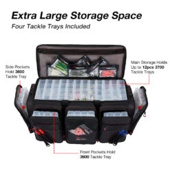 Piscifun® Travel Pro Fishing Tackle Bag With 4 Trays -Bodyaware Shop PiscifunTravelProTackleBagExtra Large 3993158a 353f 4634 b25d 7cdbba3e6d32