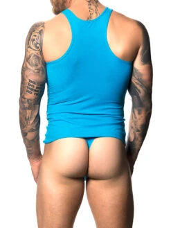 Everyday Ribbed Tank Top -Bodyaware Shop R324RibTankblueback