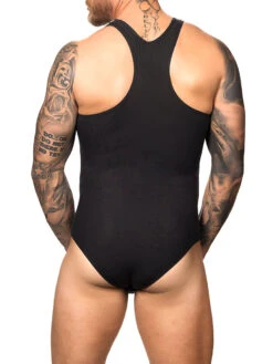 Everyday Ribbed Brief Bodysuit -Bodyaware Shop R326Ribbodysuitblackback