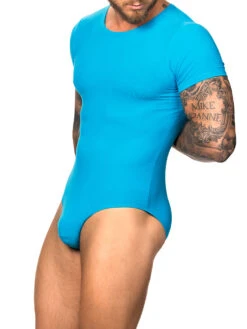 Everyday Ribbed T-Shirt Bodysuit -Bodyaware Shop R343RibT ShirtBodysuitblueside