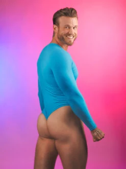 Everyday Ribbed Long-sleeve Thong Bodysuit