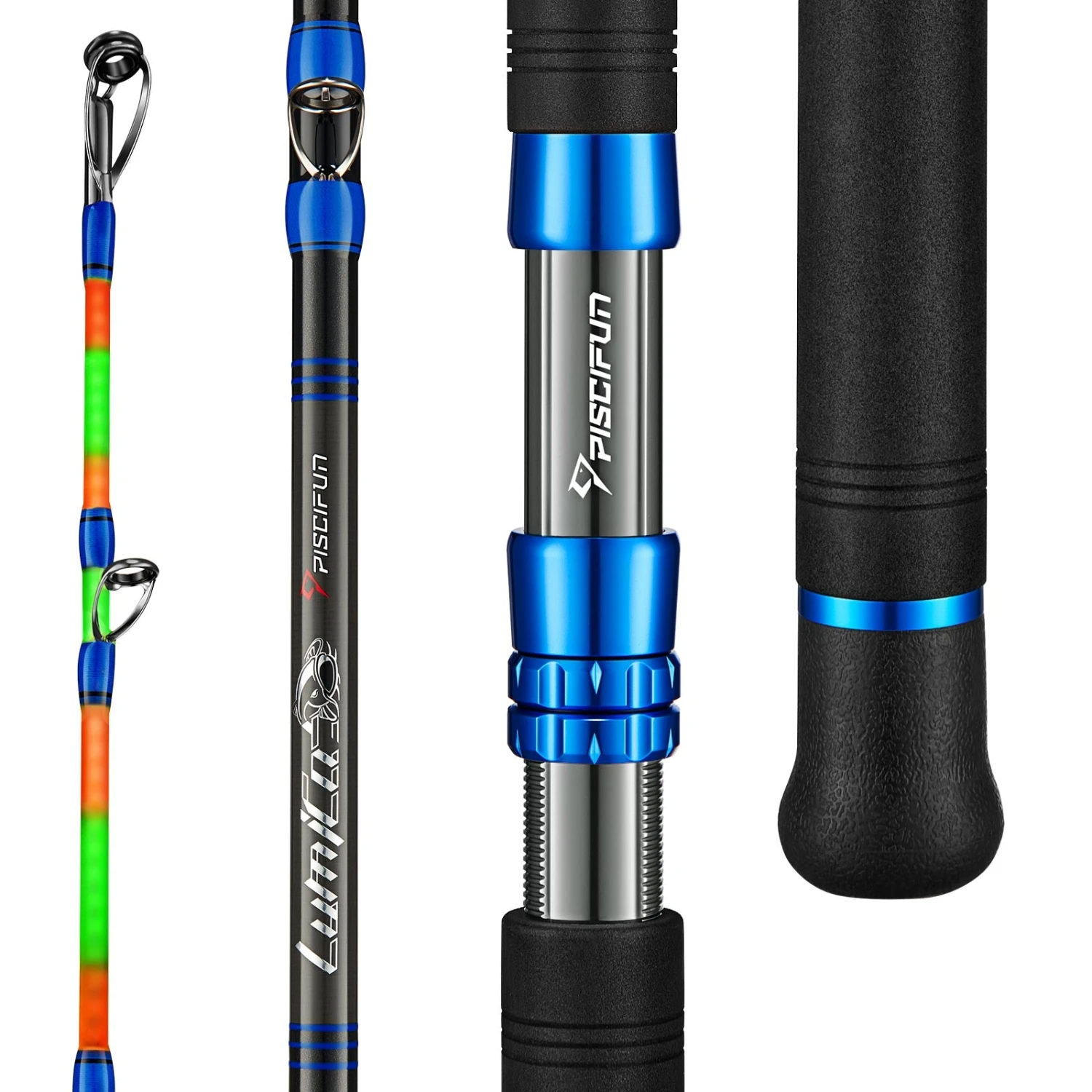 PISCIFUN® LED LumiCat Catfish Rods, 2 Piece Casting Rods Sale 2 PISCIFUN® LED LumiCat Catfish Rods, 2 Piece Casting Rods Sale