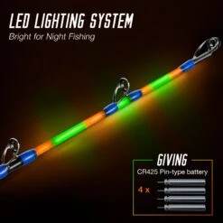 PISCIFUN® LED LumiCat Catfish Rods, 2 Piece Casting Rods -Bodyaware Shop RD009 2 LED