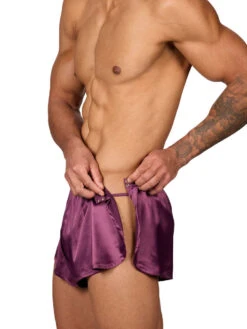 Daydream Tear Away Shorts -Bodyaware Shop T301 plum side2 1ca35568 0126 4aaa 882e 3e8ba9060040