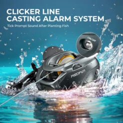 Piscifun® Alijoz 400 Saltwater Freshwater Baitcasting Reel With Bait Clicker -Bodyaware Shop V MODEL 8.11Grey Gold BAITFEEDERSWITCH 09e49ed1 2a18 4545 b92b d8b5cb60400a