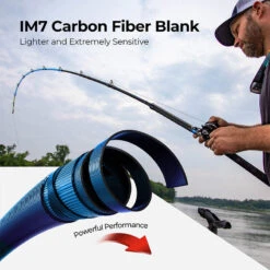 PISCIFUN® LED LumiCat II Catfish Rods , 2 Piece Casting Rods Sale -Bodyaware Shop V MODEL CastingRod7.6 MHBlue detailimage2