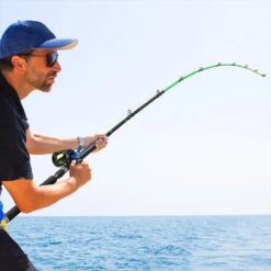 PISCIFUN® LED LumiCat II Catfish Rods , 2 Piece Casting Rods -Bodyaware Shop V MODEL CastingRod8 MGreen1 scenegraph1 1