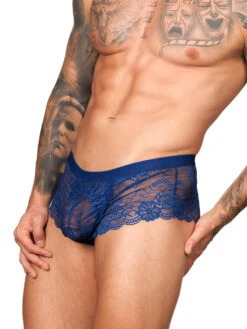 Logan Lace Trunk -Bodyaware Shop Z282LaceTrunknavyside