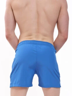 Men's 5" Woven Gym Short -Bodyaware Shop blue shorts back