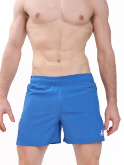 Men's 5" Woven Gym Short -Bodyaware Shop blue shorts front