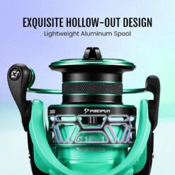 Piscifun® Carbon Prism Ultralight Spinning Reels Green 29 Piscifun® Carbon Prism Ultralight Spinning Reels Green -Bodyaware Shop carbonprismSeafoamspool