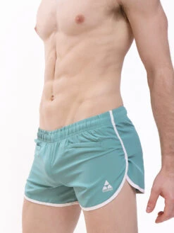 Bodyaware Shop -Bodyaware Shop green split shorts front side