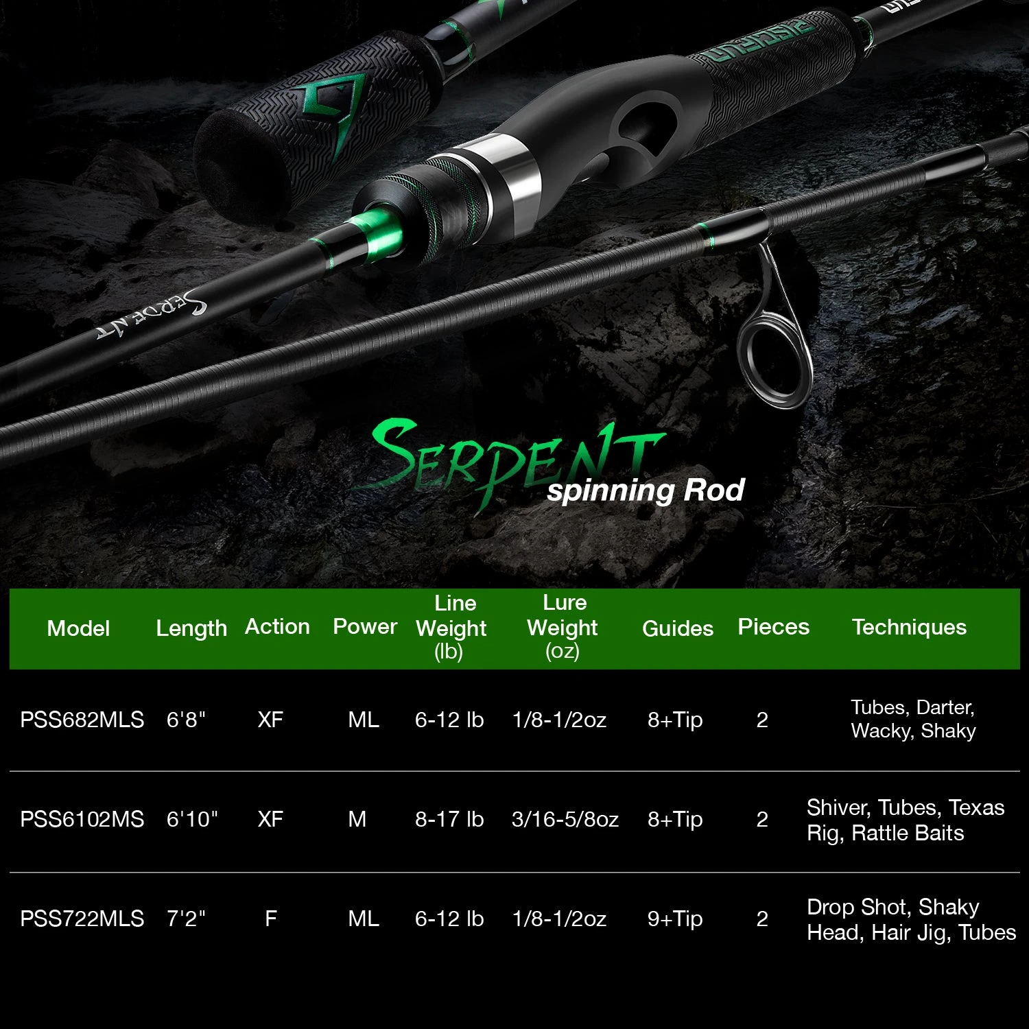 Piscifun® Serpent Spinning Rod Two Pieces 10 Piscifun® Serpent Spinning Rod Two Pieces - Image 8